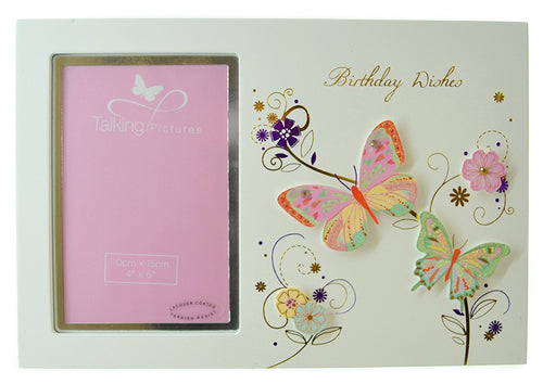 Talking Pictures Sorbet Collection 6" x 4" Photo Frame - Birthday Wishes