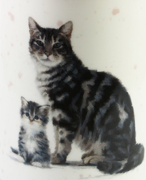 Macneil Cat and Kitten Fine China Mug (Tabby)