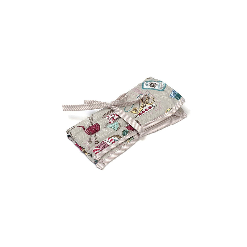 HobbyGift MR4703F/120 |Crochet Hook Roll Tie Case Filled Notions