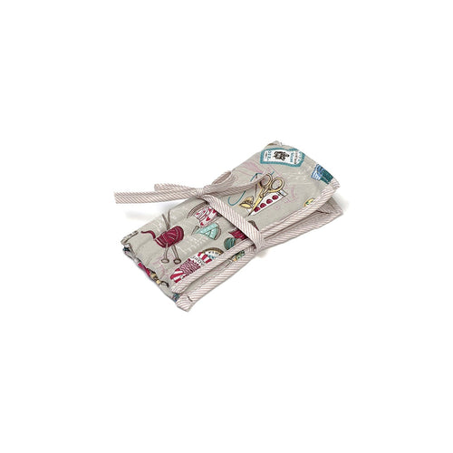 HobbyGift MR4703F/120 |Crochet Hook Roll Tie Case Filled Notions