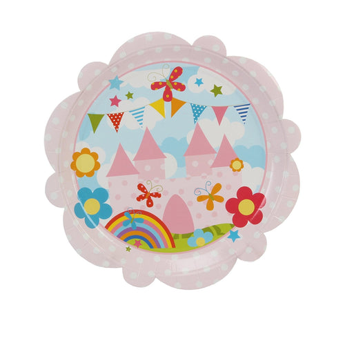 Kiddiwinks Partyware Pack of 8 Party Plates - Flower Shape