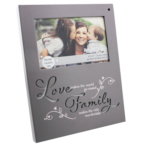 Love & Family Light Up Motion Sensor Photo Frame Bright Lights By Juliana Gifts