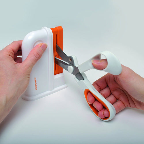Fiskars Universal Scissor Sharpener, Plastic, Orange/White