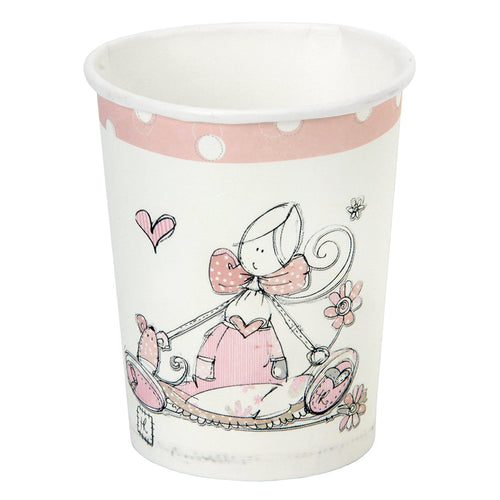 Tracey Russell Polka Dot Coll Partyware Pack of 8 Cups - Girl