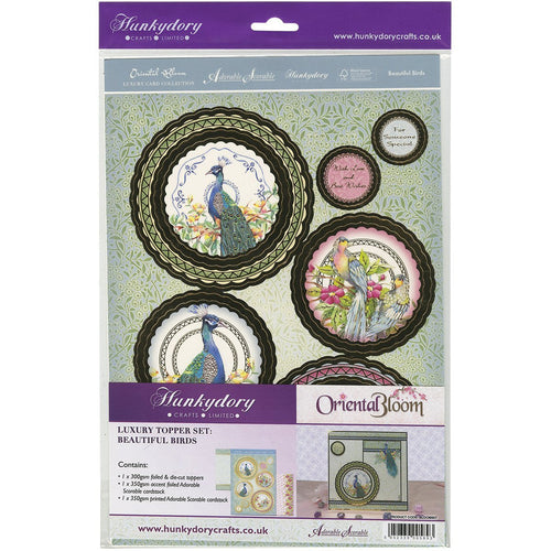 hunkydory a luxury topperset oriental bloom beautifull birds