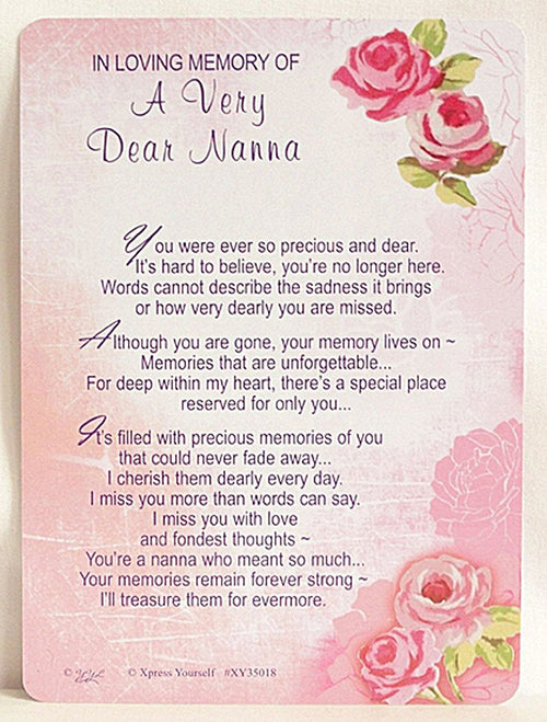 Grave Card - In Loving Memory Of A Very Dear Nanna