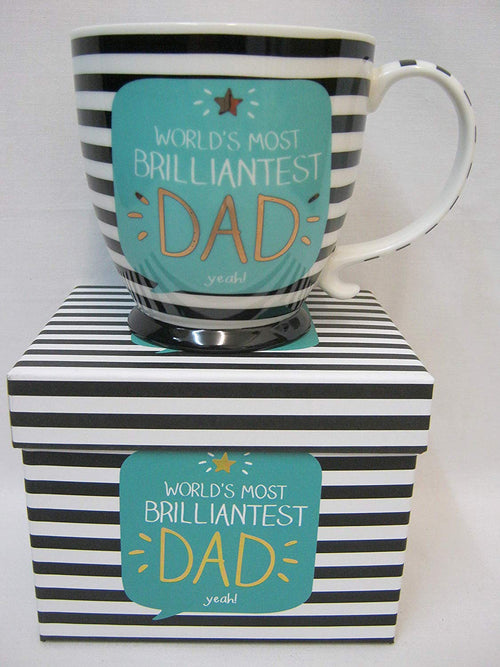 Gift Zone Mug"World's Brilliantest Dad Yeah" GW005 Gift Boxed
