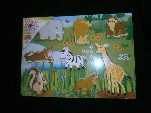 woodworks chunky puzzle 12 months + choice two one supplied at random