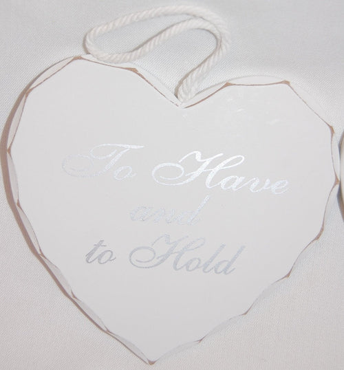 White "Happy Ever After Begins Today" Miniature Hanging Wedding Plaque