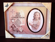Inspirational Glass Poem Photo Frame Her First Holy Communion Gift Keepsake Present to Treasure Forever!
