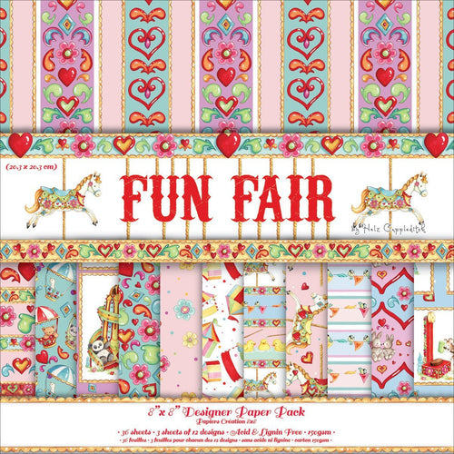 Premium Craft Cardstock Fun Fair Helz Cuppleditch 8 x 8Ó Scrapbook Paper Pack