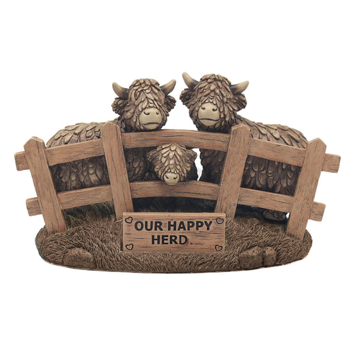 Lesser & Pavey Hughie Highland Cow Happy Herd