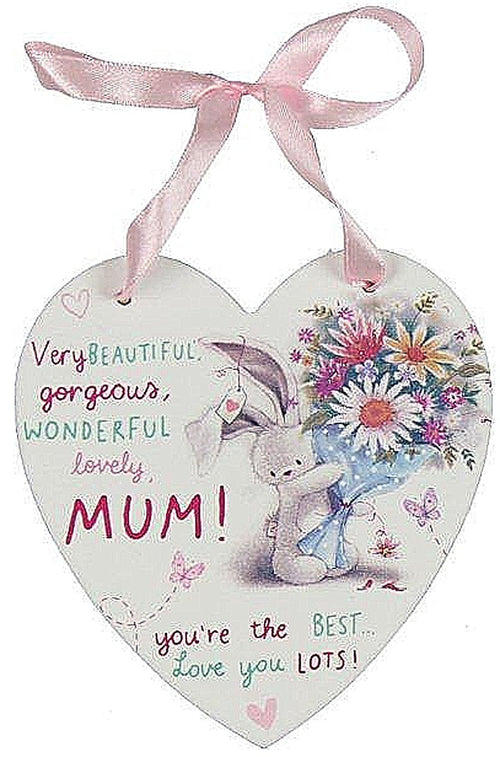 Bebunni Mothers Day Gift - Birthday Gift - Or Just Because.....Hanging Heart Plaque