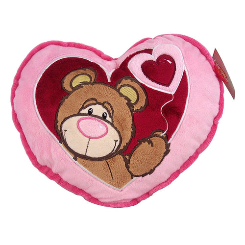 Keel Toys Love Me Bear Heart Cushion