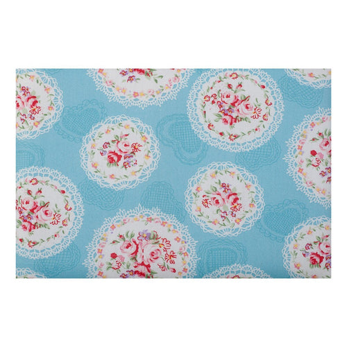 Hobby Gift Floral Design Knitting Bag on Blue (15 x 42 x 17.5cm)