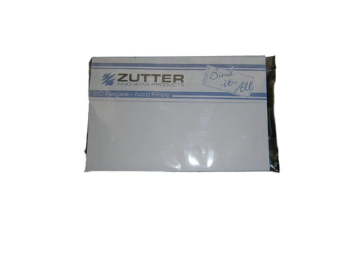 zutter bind it all pages7.5x5 white 20pages acid free