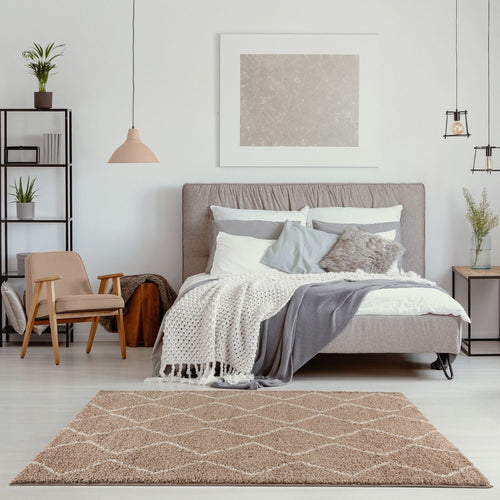 Moroccan Beige Shaggy Rug | 820