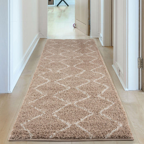 Moroccan Beige Shaggy Rug | 820
