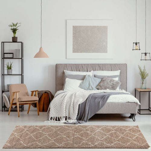 Moroccan Beige Shaggy Rug | 820