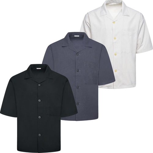 Full Button Open Collar Summer Shirt