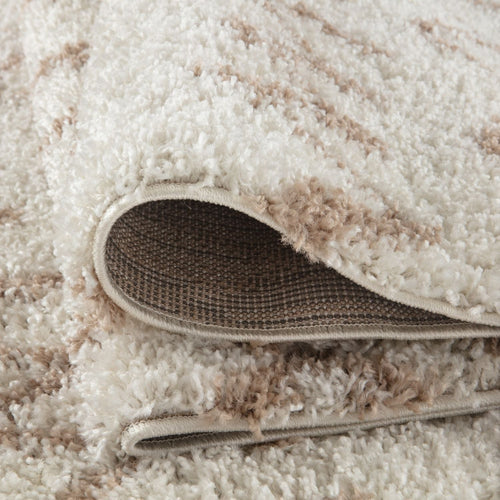 Moroccan Ivory Beige Shaggy Rug | 830