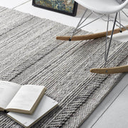 Chunky Natural/Grey Knitted Rug