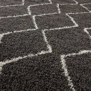 Moroccan Dark Grey Shaggy Rug | 840