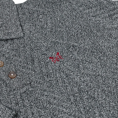 Crew Clothing Company Cable Knit Button Neck Jumper
