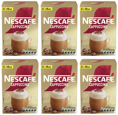 6 x Nescafe Cappuccino Frothy Coffee Sachets   - 108