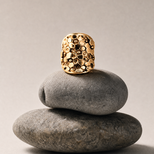 Gold or Silver Statement Saddle Ring - Hemera
