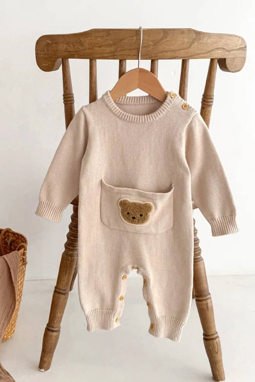 Waffle Bear One Piece Playsuit