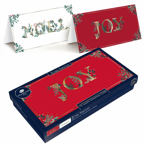 TOM SMITH LUXURY BOXED CARDS  15 PACK  JOY  VERSE