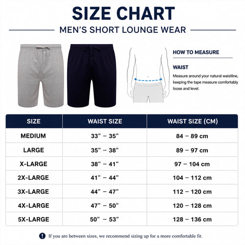 Sock Stack Men's Cotton Lounge Shorts Stretchable 2 Pack Black Navy Grey Durable