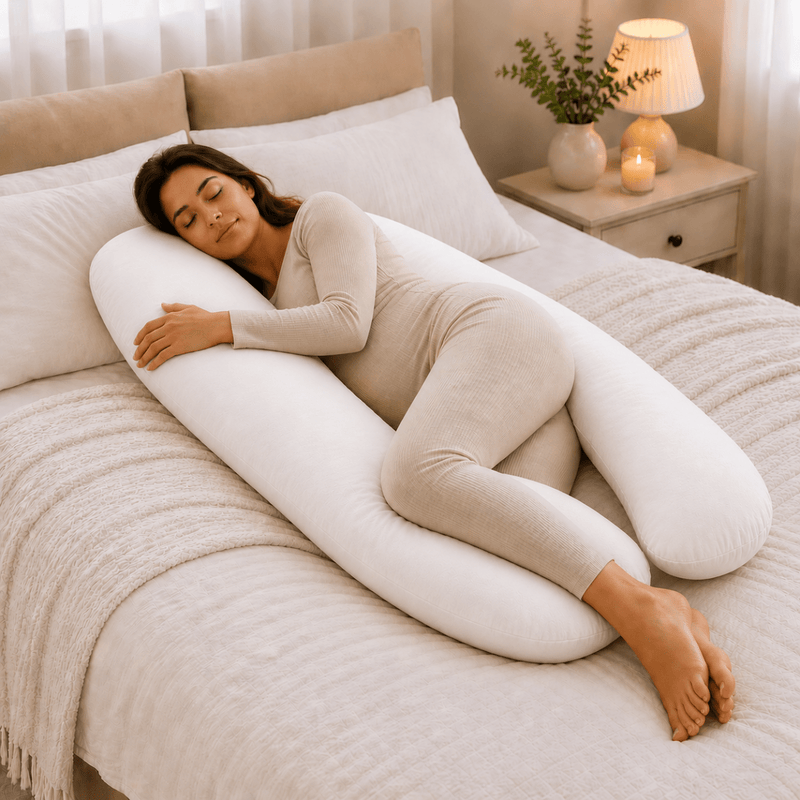 12 Ft Maternity Pillow And Case - White