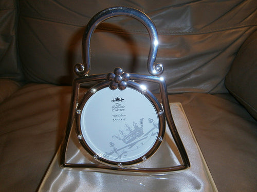 the leonardo collection 3.5x3.5ichs silver plated handbag photo frame