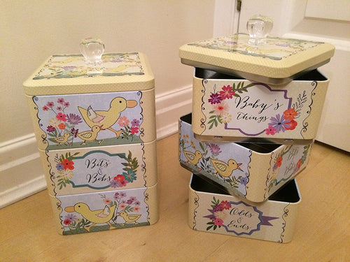 Peel & Sardine "Baby Things Ducks" Stacking Tin