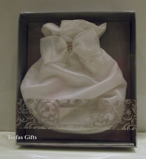 White Matt Satin Wedding Bridal Bag - White Matt Satin Holy Communion Dolly Bag.