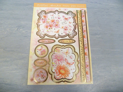Hunkydory Crafts Butterfly Bouquet A4-Blushing Blossoms Luxury Topper Set
