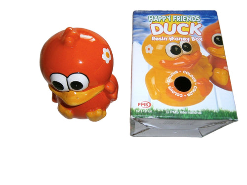 happy friends duck resin novelty money box
