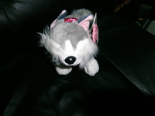 husky wag 20cm with pink coat