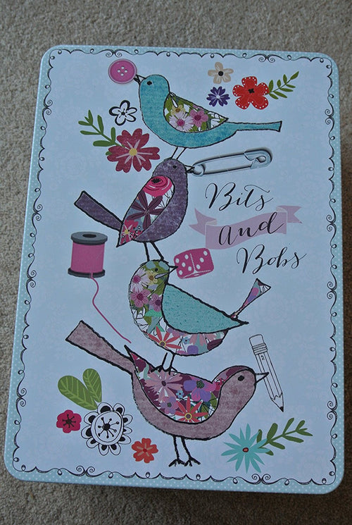 Peel & Sardine Large "Bits & Bobs Birds" Keepsake Tin