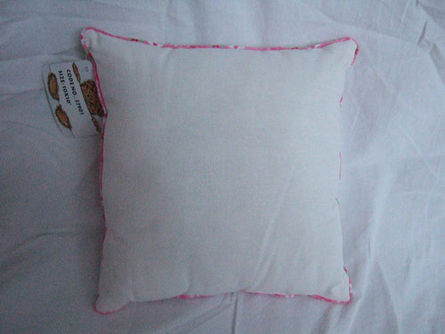 White Patchwork Butterflies Decorative Cushion - Shabby Chic Style