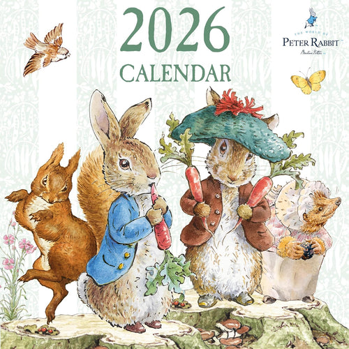 Peter Rabbit 2026 Square Wall Calendar | Monthly Planner with Beatrix Potter Illustrations | Classic Character Calendar for Home or Office