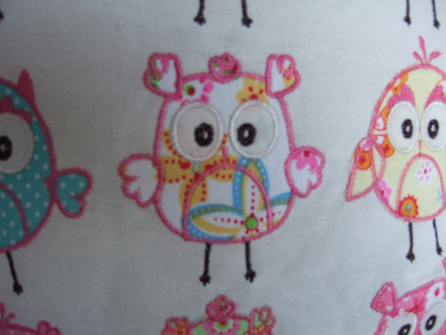 Patchwork Style Owls Decorative Cushion - Great Shabby Chic Decor