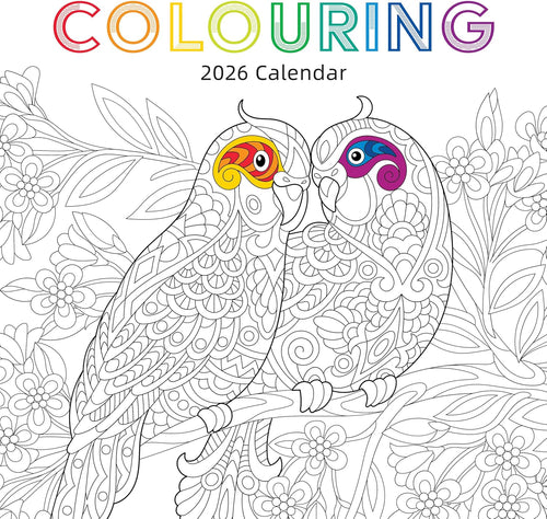olouring 2026 Calendar 16 Month (Sept 2025-Dec 2026) Family Square Wall Calendar 2026 UK | Planner with Large Grid for Home or Office Organisation - Lifestyle 2026/2025 Calendar UK