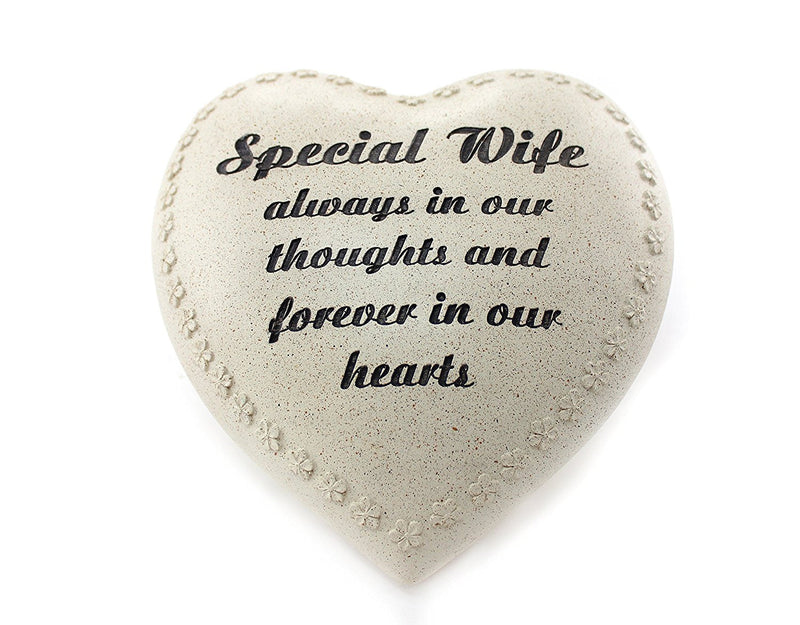 Lesser and Pavey 18cm in Loving Memory Heart Ornament for Wife, Multi-Colour