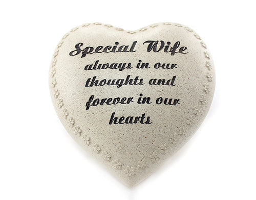 Lesser and Pavey 18cm in Loving Memory Heart Ornament for Wife, Multi-Colour