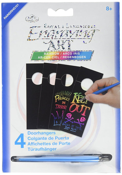 Rainbow Foil Engraving Art Door Hangers-