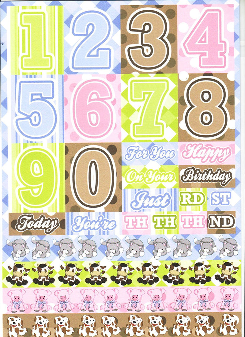 Decoupage Farmyard Words & Numbers Cut and Create