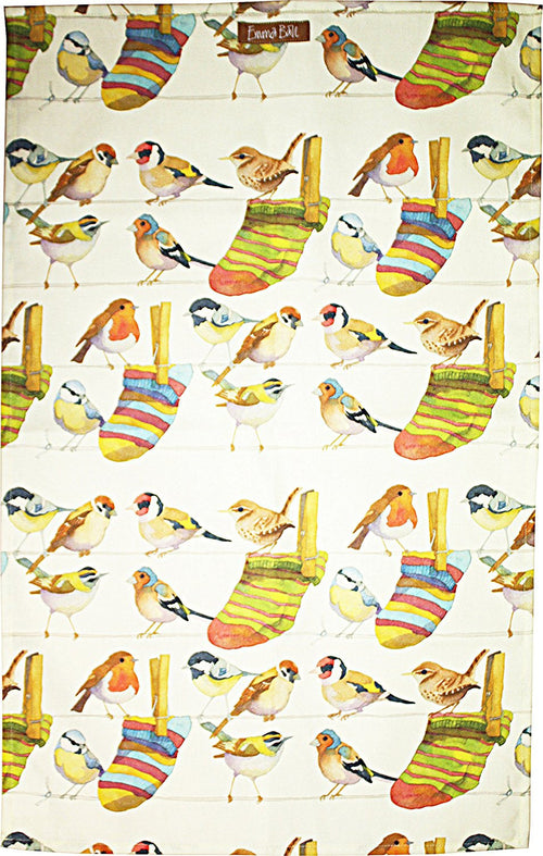 Emma Ball Garden Birds cotton Tea Towel